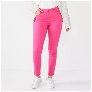 Women's Hot Pink Pants Size 14 Charter Club Barbie Straight Leg Jeans Petite